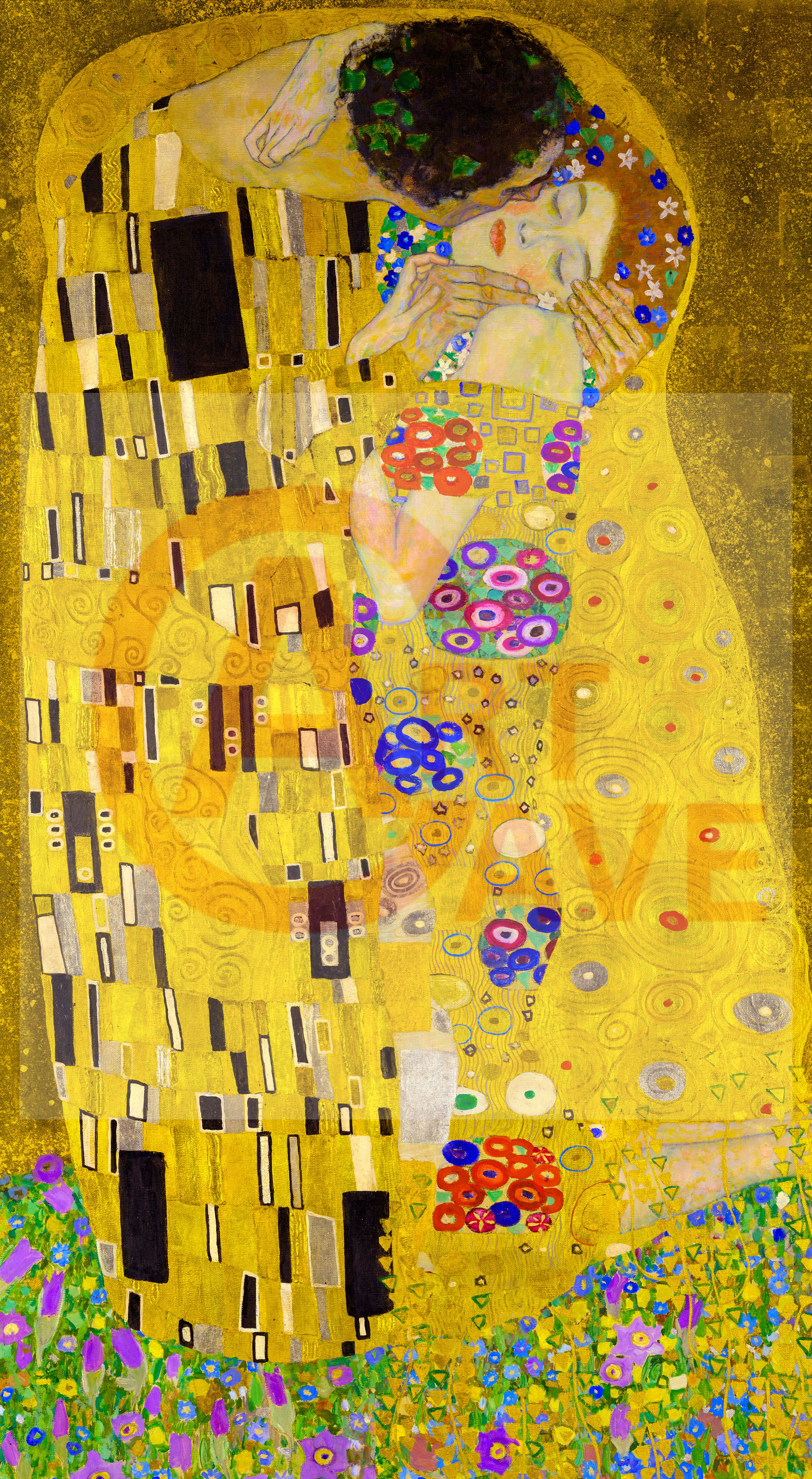 Klimt The Kiss Digital Art Print Art Cave