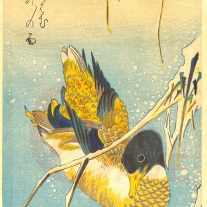 Hiroshige, Mallard Duck and Snow Covered Reeds Digital Print Product Photo