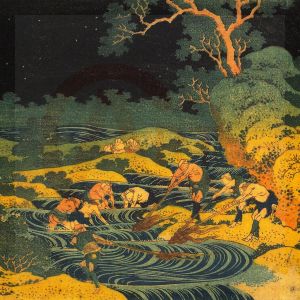Hokusai, Fishing by Torchlight in Kai Province Digital Print Product Photo