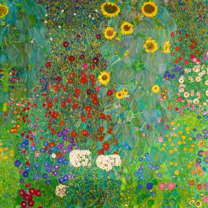 Klimt, Country Garden with Sunflowers Digital Print Product Photo