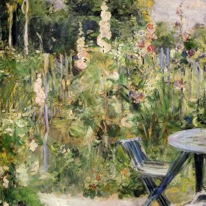 Morisot, Roses Tremieres (Hollyhocks) Digital Print Product Photo