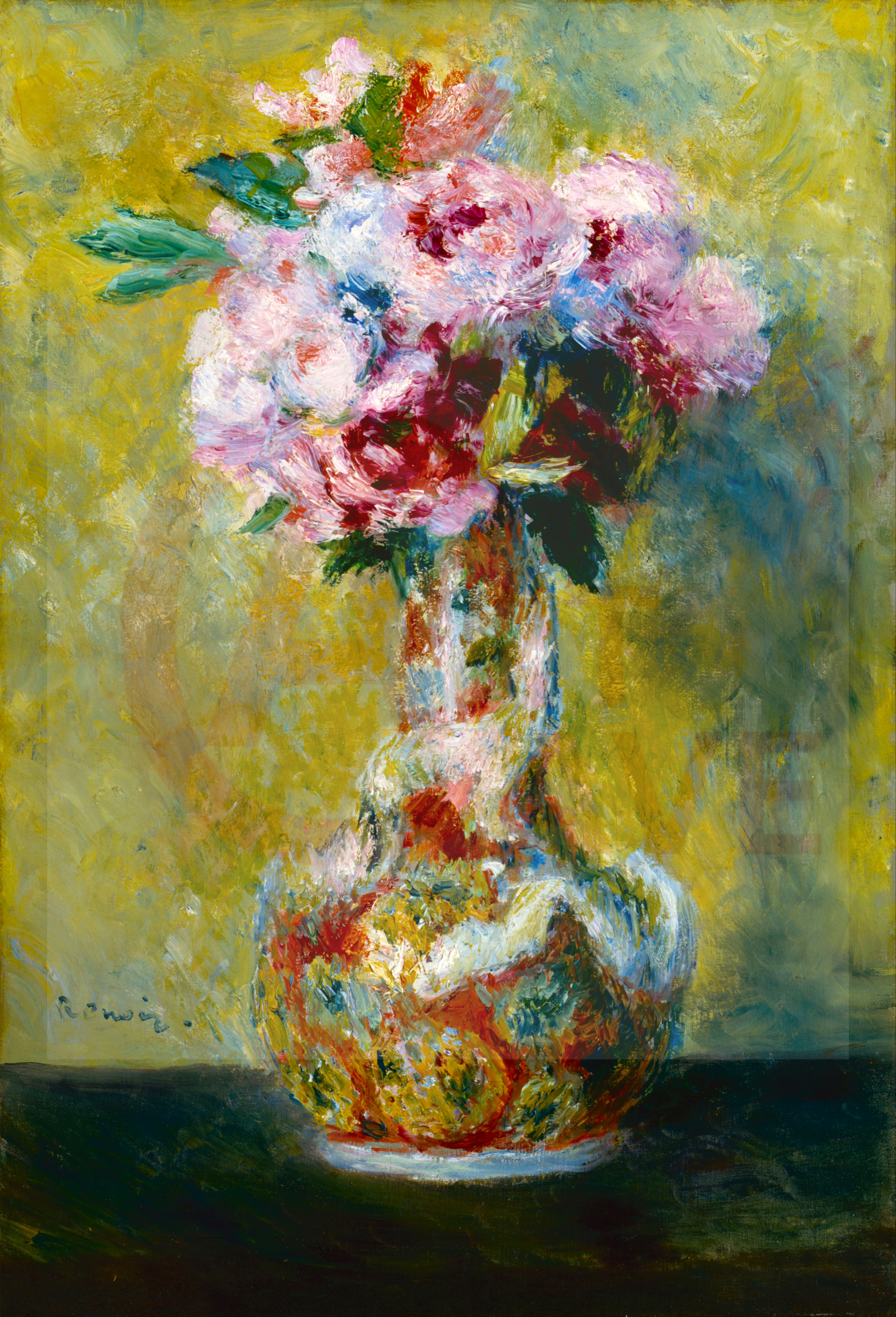 Renoir Bouquet of Flowers with Japanese Vase Digital Print Product Photo